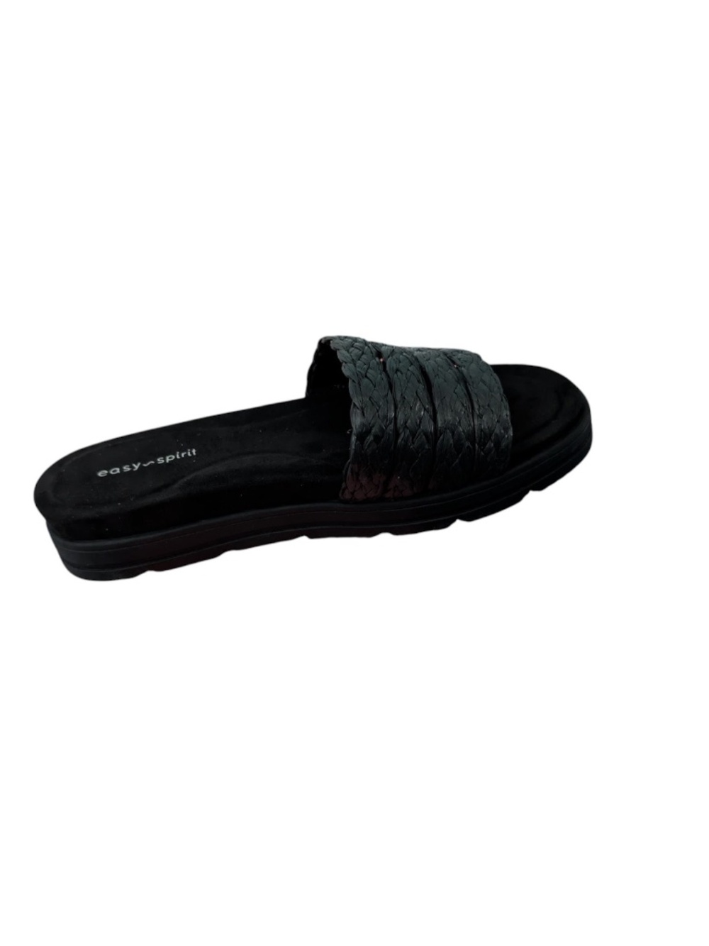 Easy Spirit Slides Sandals 7.5 M Raffia Cushioned Insole Flats Shoes Salma 2 NIB